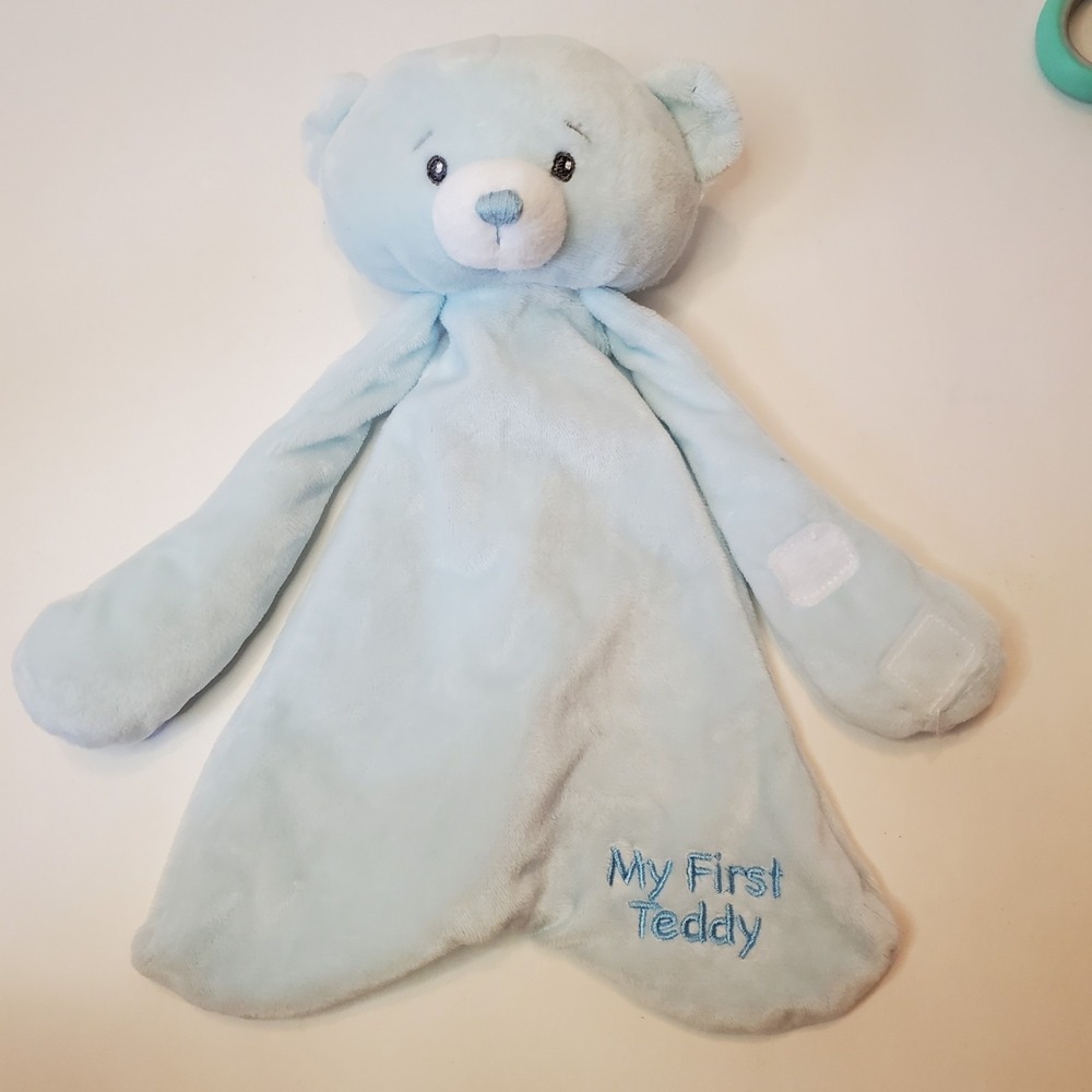 Ganz My First Teddy Security Blanket Lovey‎ Blue Bear